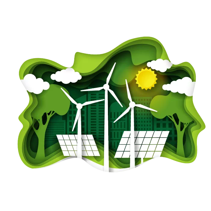 ikona ze źródłami energii odnawialnej